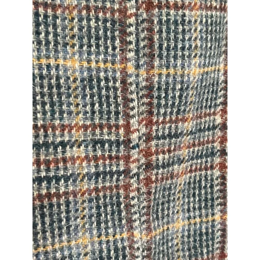 John Mayer Vintage Plaid Wool Knee Length Pencil Skirt 10 Academia Moody Scholar - Picture 3 of 8